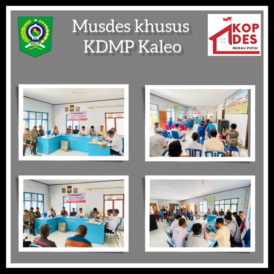 BPD Kaleo Gelar Musdes Khusus Bahas Proposal Bisnis Kopdes Merah Putih dan Jaminan Pemdes terhadap Himbara