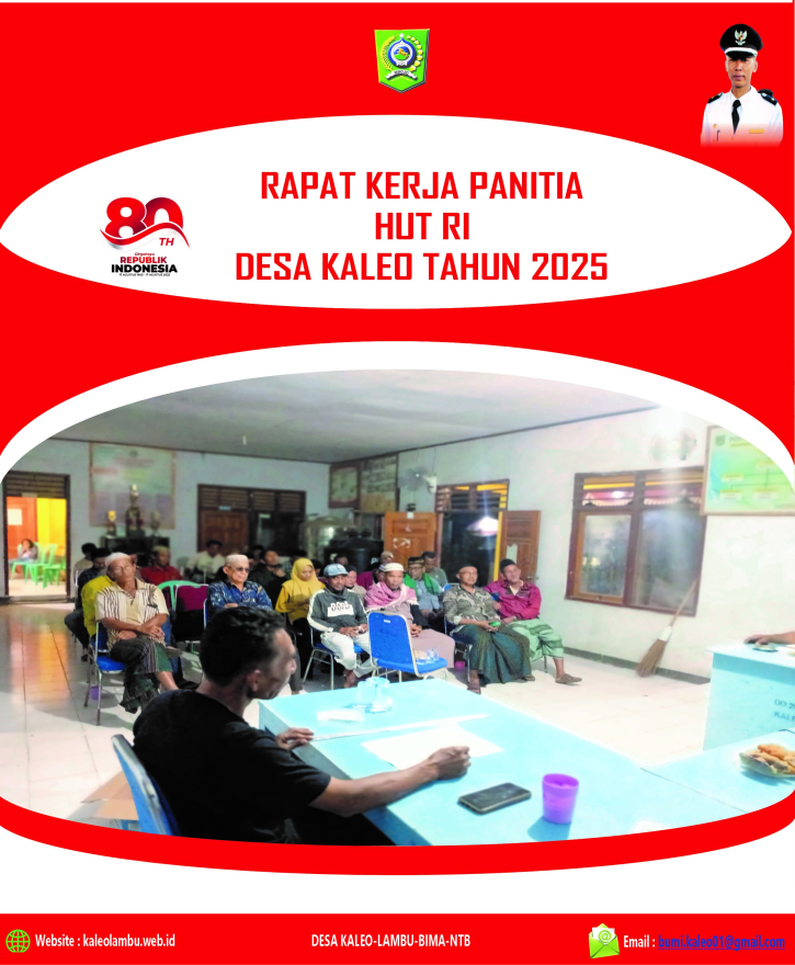 Rapat Kerja Panitia HUT RI Desa Kaleo Bahas Pemantapan Kegiatan Menyambut Hari Kemerdekaan